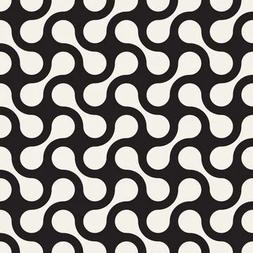 Vector seamless pattern. Repeating geometric elements. Stylish monochrome b.. Illustrazione stock