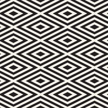 Vector seamless pattern. Repeating geometric elements. Stylish monochrome b.. 스톡 일러스트