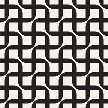 Vector seamless pattern. Repeating geometric elements. Stylish monochrome b.. Illustrazione stock