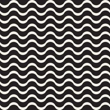 Vector seamless pattern. Repeating geometric elements. Stylish monochrome b.. Stock Illustration