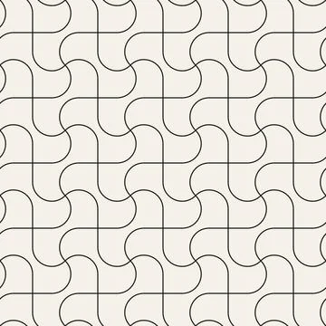 Vector seamless pattern. Repeating geometric elements. Stylish monochrome b.. Illustrazione stock