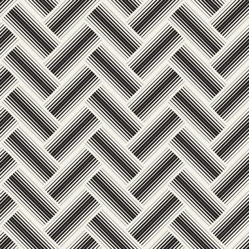 Vector seamless pattern. Repeating geometric abstract elements. Stylish monoc Illustrazione stock
