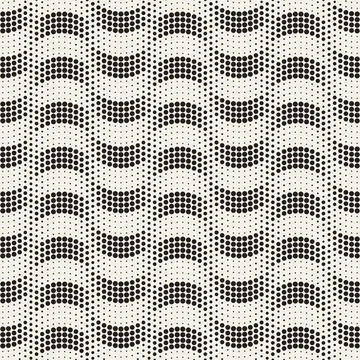Vector seamless pattern. Repeating geometric abstract elements. Stylish monoc Stock Illustration