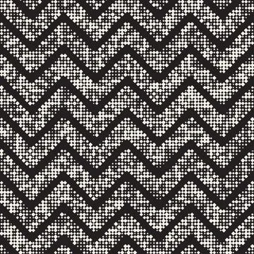 Vector seamless pattern. Repeating geometric abstract elements. Stylish monoc 스톡 일러스트