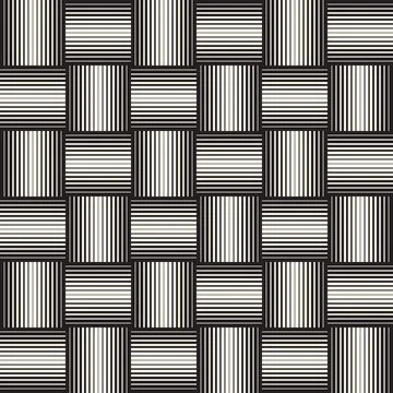 Vector seamless pattern. Repeating geometric abstract elements. Stylish monoc Stock Illustration
