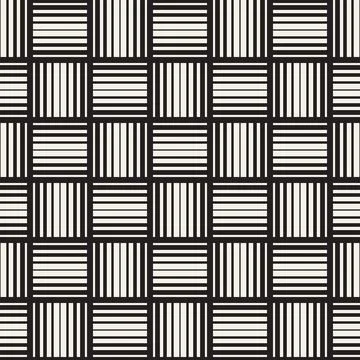 Vector seamless pattern. Repeating geometric elements. Stylish monochrome b.. Illustrazione stock