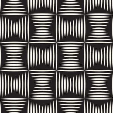 Vector seamless pattern. Repeating geometric elements. Stylish monochrome b.. Illustrazione stock