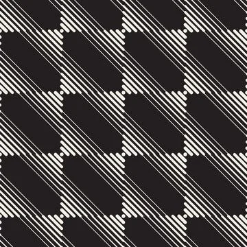 Vector seamless pattern. Repeating geometric elements. Stylish monochrome b.. Illustrazione stock