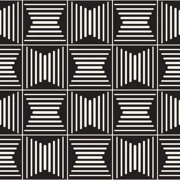 Vector seamless pattern. Repeating geometric elements. Stylish monochrome b.. Stock Illustration