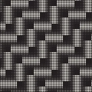 Vector seamless pattern. Repeating geometric elements. Stylish monochrome b.. 库存插图