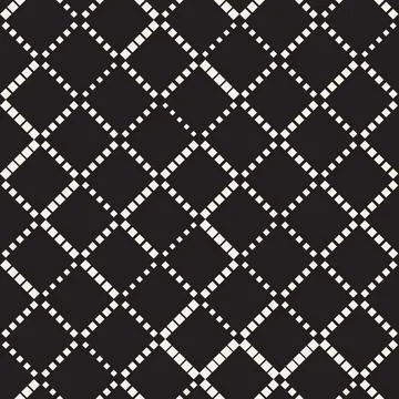 Vector seamless pattern. Repeating geometric elements. Stylish monochrome b.. Stock Illustration
