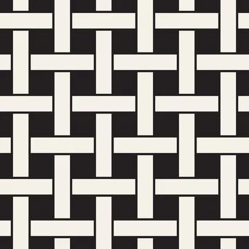 Vector seamless pattern. Repeating geometric elements. Stylish monochrome b.. Illustrazione stock
