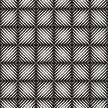 Vector seamless pattern. Repeating geometric elements. Stylish monochrome b.. Stock Illustration