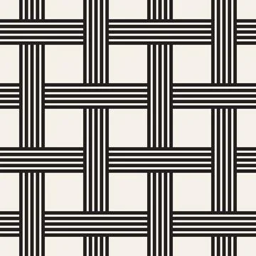 Vector seamless pattern. Repeating geometric elements. Stylish monochrome b.. 库存插图