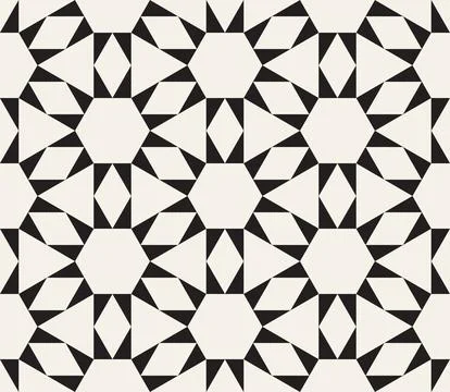 Vector seamless pattern. Repeating geometric abstract elements. Stylish monoc Stock Illustration