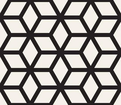 Vector seamless pattern. Repeating geometric abstract elements. Stylish monoc Stock Illustration