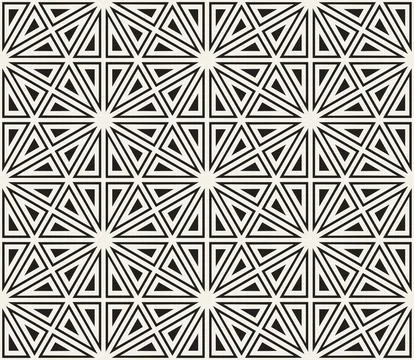 Vector seamless pattern. Repeating geometric abstract elements. Stylish monoc 库存插图