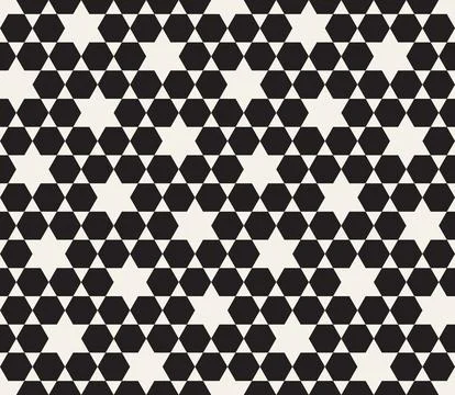 Vector seamless pattern. Repeating geometric abstract elements. Stylish monoc Illustrazione stock