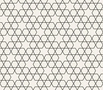 Vector seamless pattern. Repeating geometric abstract elements. Stylish monoc Stock Illustration
