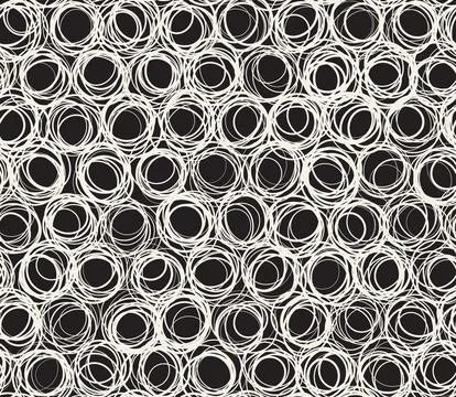 Vector seamless pattern. Repeating geometric abstract elements. Stylish monoc 스톡 일러스트