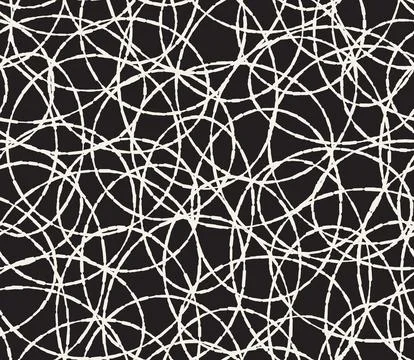 Vector seamless pattern. Repeating geometric abstract elements. Stylish monoc 库存插图
