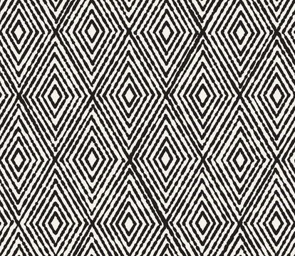 Vector seamless pattern. Repeating geometric abstract elements. Stylish monoc Stock Illustration