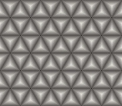 Vector seamless pattern. Repeating geometric abstract elements. Stylish monoc Illustrazione stock