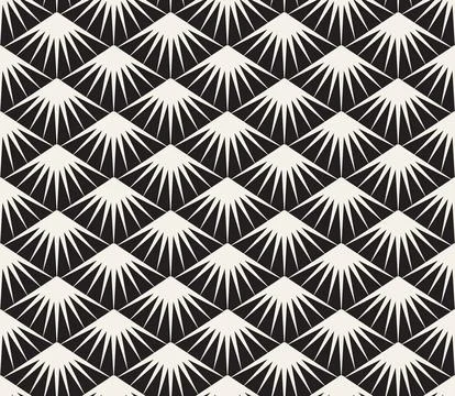 Vector seamless pattern. Repeating geometric abstract elements. Stylish monoc Illustrazione stock