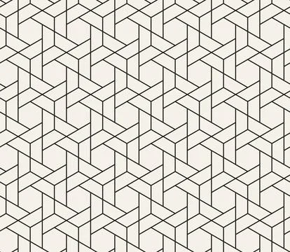 Vector seamless pattern. Repeating geometric abstract elements. Stylish monoc 스톡 일러스트