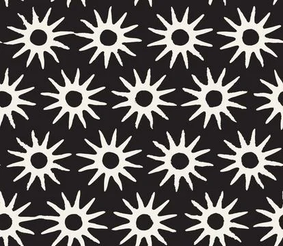 Vector seamless pattern. Repeating geometric abstract elements. Stylish monoc Stock Illustration