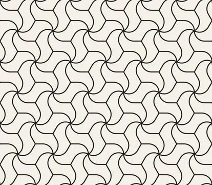Vector seamless pattern. Repeating geometric abstract elements. Stylish monoc 스톡 일러스트