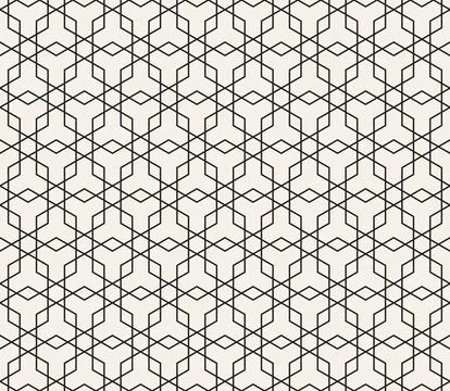 Vector seamless pattern. Repeating geometric abstract elements. Stylish monoc Stock Illustration