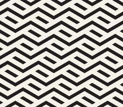Vector seamless pattern. Repeating geometric abstract elements. Stylish monoc Illustrazione stock