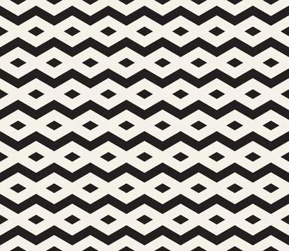 Vector seamless pattern. Repeating geometric abstract elements. Stylish monoc Illustrazione stock