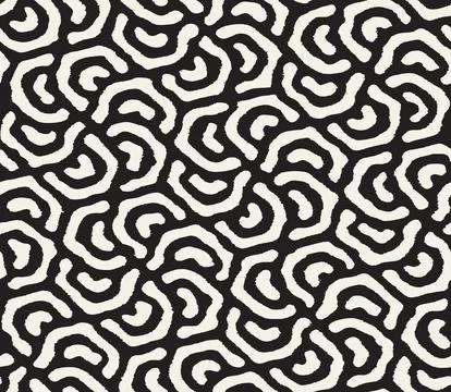 Vector seamless pattern. Repeating geometric abstract elements. Stylish monoc Stock Illustration