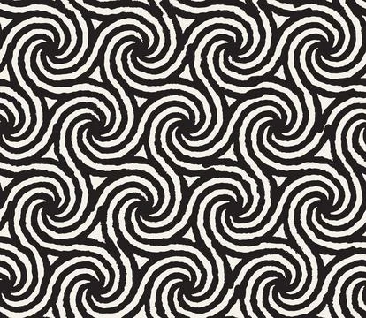Vector seamless pattern. Repeating geometric abstract elements. Stylish monoc Illustrazione stock