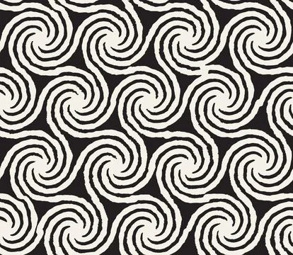 Vector seamless pattern. Repeating geometric abstract elements. Stylish monoc Illustrazione stock