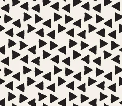 Vector seamless pattern. Repeating geometric abstract elements. Stylish monoc 스톡 일러스트