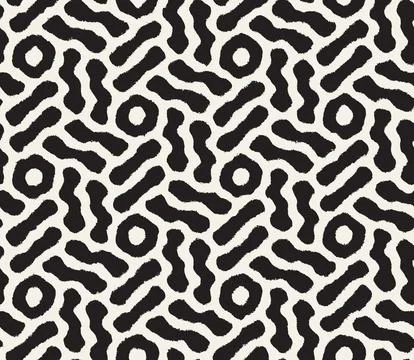 Vector seamless pattern. Repeating geometric abstract elements. Stylish monoc 스톡 일러스트