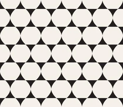 Vector seamless pattern. Repeating geometric abstract elements. Stylish monoc Illustrazione stock