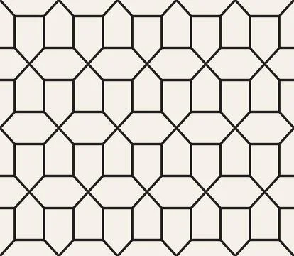 Vector seamless pattern. Repeating geometric abstract elements. Stylish monoc Stock Illustration