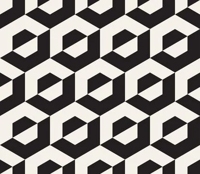 Vector seamless pattern. Repeating geometric abstract elements. Stylish monoc 스톡 일러스트