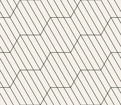 Vector seamless pattern. Repeating geometric abstract elements. Stylish monoc Stock Illustration