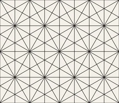 Vector seamless pattern. Repeating geometric abstract elements. Stylish monoc 스톡 일러스트