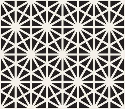 Vector seamless pattern. Repeating geometric abstract elements. Stylish monoc Illustrazione stock