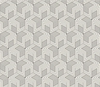 Vector seamless pattern. Repeating geometric abstract elements. Stylish monoc Illustrazione stock