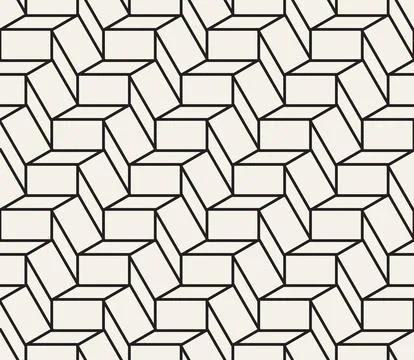 Vector seamless pattern. Repeating geometric abstract elements. Stylish monoc Illustrazione stock