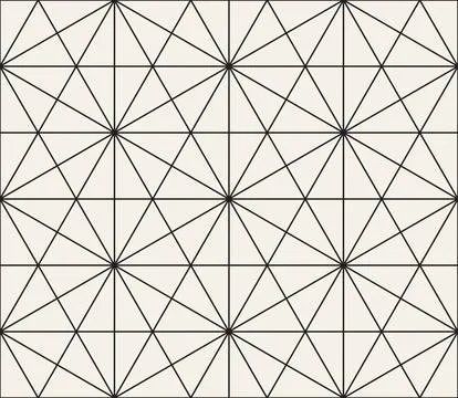 Vector seamless pattern. Repeating geometric abstract elements. Stylish monoc Illustrazione stock