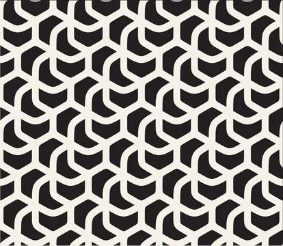 Vector seamless pattern. Repeating geometric elements. Stylish monochrome b.. Illustrazione stock