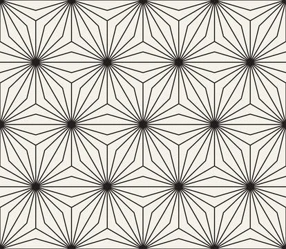 Vector seamless pattern. Repeating geometric elements. Stylish monochrome b.. Illustrazione stock